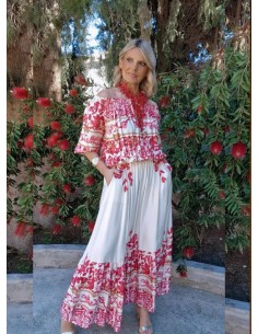 VESTIDO ESTAMPADO ROJO