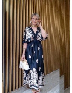VESTIDO ESTAMPADO NEGRO