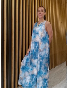 VESTIDO DEGRADÉ AZUL CLARO