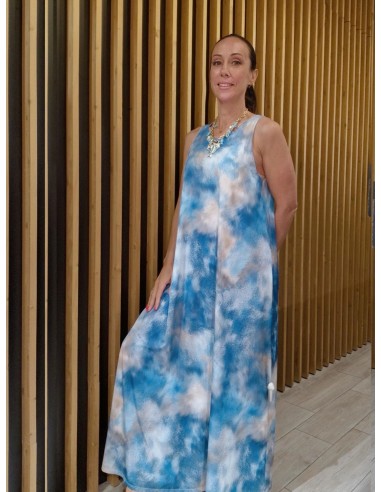 VESTIDO DEGRADÉ AZUL CLARO