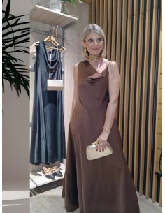 VESTIDO LARGO RASO