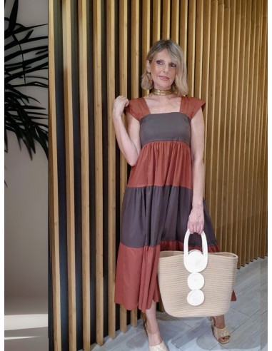 VESTIDO BICOLOR